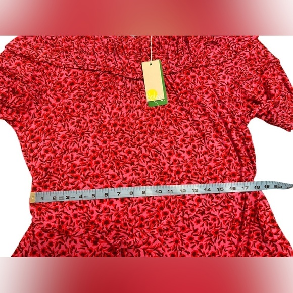 Boden Pink & Red Yoke Detail Belted Jersey Mini Dress Women’s Sz 12 Regular NWT - Picture 13 of 16